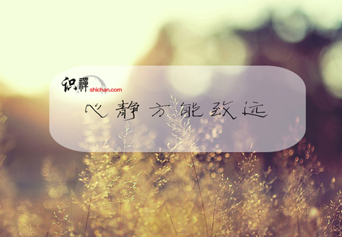 心靜方能致遠